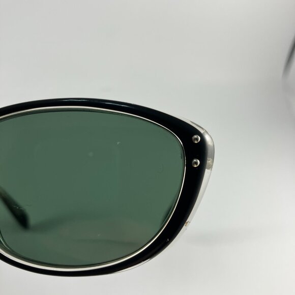 Vintage J Crew Women’s Sunglasses Cat-Eye Style Two-tone Frame (black + clear) - Picture 4 of 6